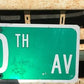 SW 10th Av Street Sign, 9x24 Vintage Green Road Sign, Metal Road Sign, A