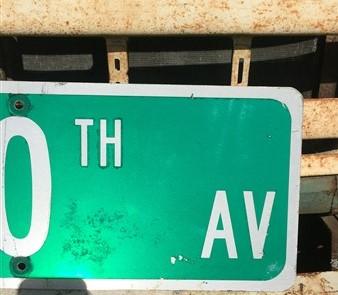 SW 10th Av Street Sign, 9x24 Vintage Green Road Sign, Metal Road Sign, A