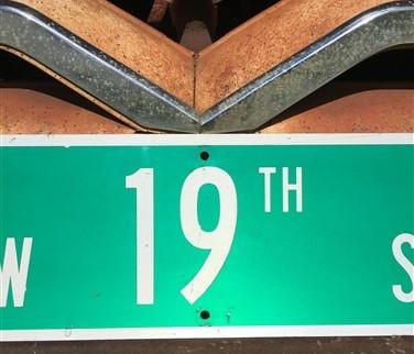 SW 19th St Street Sign, 9x24 Vintage Green Road Sign, Metal Road Sign, A