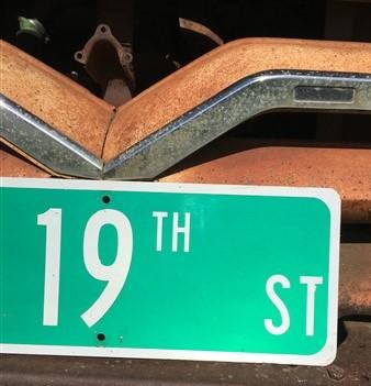 SW 19th St Street Sign, 9x24 Vintage Green Road Sign, Metal Road Sign, A