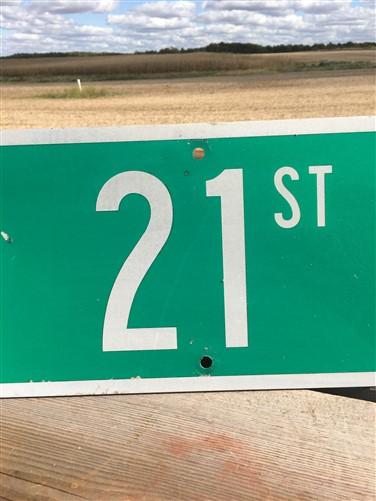 SW 21st St Street Sign, 9x24 Vintage Green Road Sign, Metal Road Sign, A
