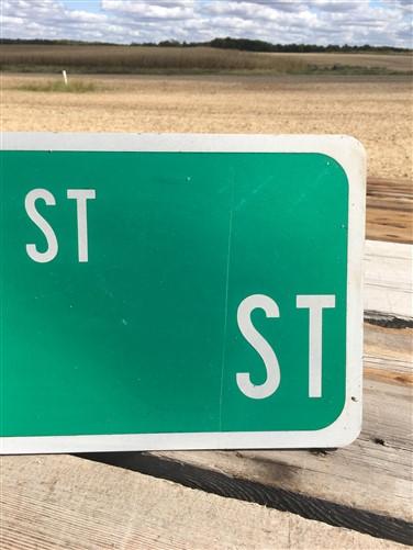 SW 21st St Street Sign, 9x24 Vintage Green Road Sign, Metal Road Sign, A