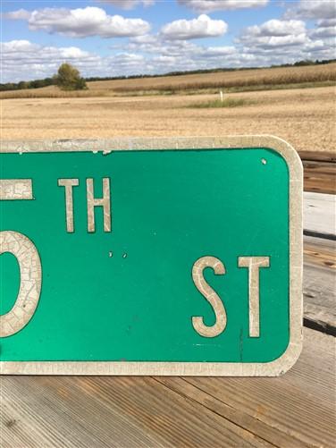 SW 25th St Street Sign, 9x24 Vintage Green Road Sign, Metal Road Sign, A