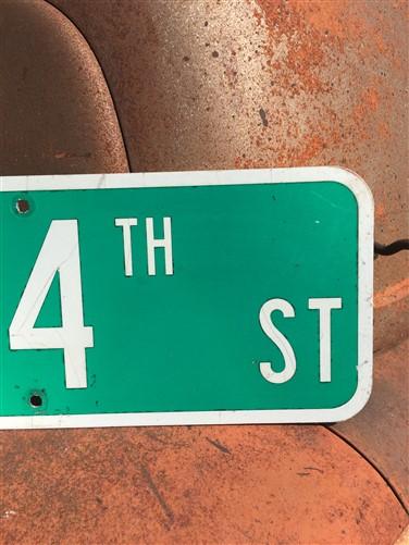 SW 24th St Street Sign, 9x24 Vintage Green Road Sign, Metal Road Sign, A