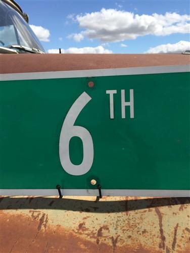 SW 6th Av Street Sign, 9x24 Vintage Green Road Sign, Metal Road Sign, A