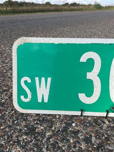 SW 30th St Street Sign, 9x24 Vintage Green Road Sign, Metal Road Sign, A