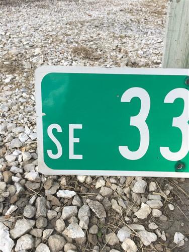 SE 33rd Ter Street Sign, 9x24 Vintage Green Road Sign, Metal Road Sign, A