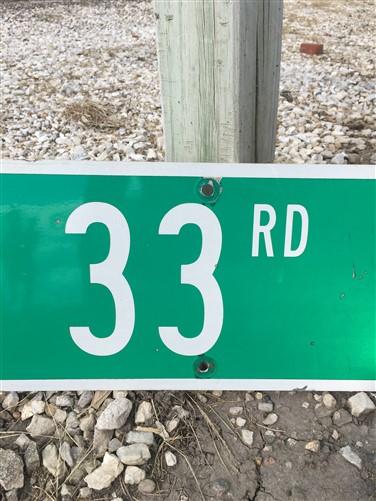 SE 33rd Ter Street Sign, 9x24 Vintage Green Road Sign, Metal Road Sign, A