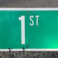 NW 1st AV Street Sign, 9x24 Vintage Green Road Sign, Metal Road Sign, B