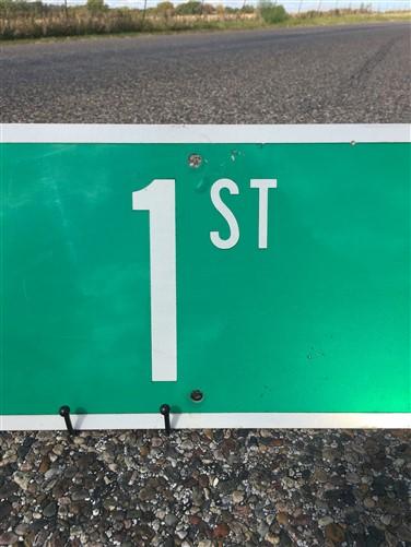 NW 1st AV Street Sign, 9x24 Vintage Green Road Sign, Metal Road Sign, B