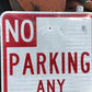 No Parking Any Time Street Sign, 24x18 Vintage Metal Road Sign, Garage Art, L