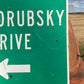 To Porubsky Drive Street Sign, 24x30 Vintage Street Sign, Metal Road Sign