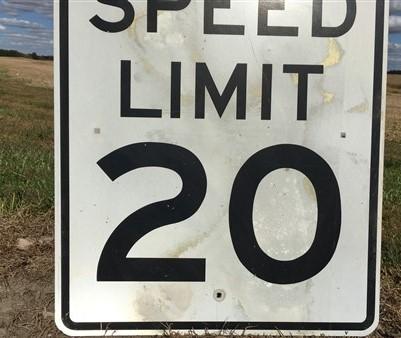 Speed Limit 20 Vintage Sign, 30x24 Vintage Metal Road Sign, B