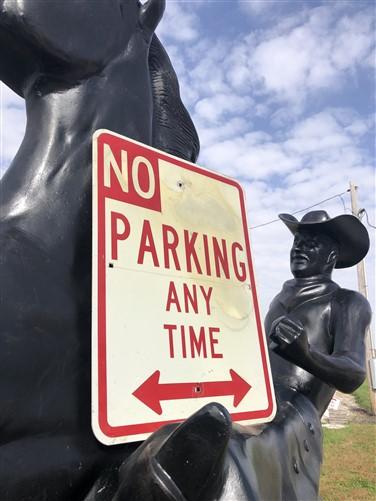 No Parking Any Time Street Sign, 24x18 Vintage Metal Road Sign, Garage Art, Q