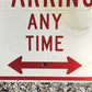 No Parking Any Time Street Sign, 24x18 Vintage Metal Road Sign, Garage Art, Q