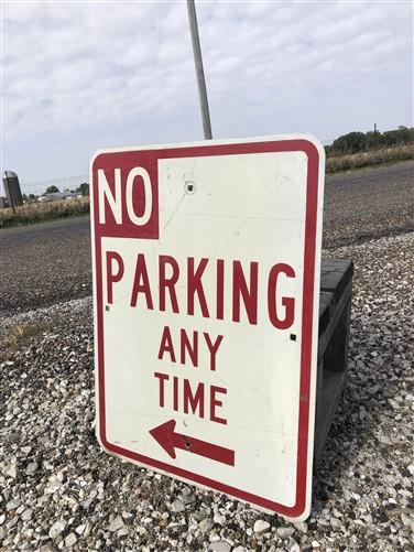 No Parking Any Time Street Sign, 24x18 Vintage Metal Road Sign, Garage Art, R