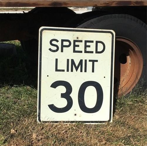 Speed Limit 30 Vintage Sign, 30x24 Vintage Metal Road Sign, D