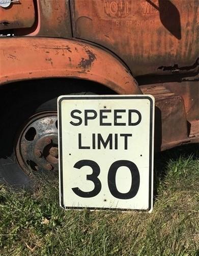 Speed Limit 30 Vintage Sign, 30x24 Vintage Metal Road Sign, D