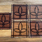 10 Stained Leaded Art Glass Reclaimed Church Window Parts, Purple Trinity E