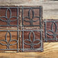 10 Stained Leaded Art Glass Reclaimed Church Window Parts, Purple Trinity E