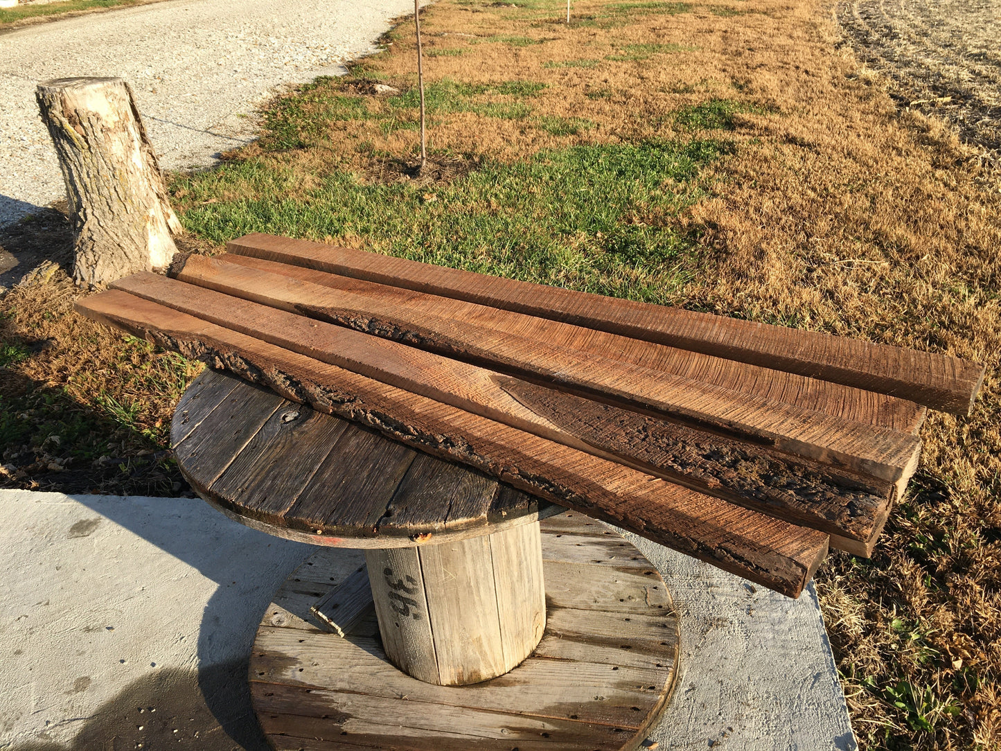 5 Live Edge Raw Boards, Natural Unfinished Wood Lumber, Rustic Hardwood A1,