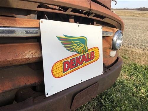 Dekalb Seed Corn Sign, Vintage Metal Advertising Sign, Farm Seed Corn Sign C