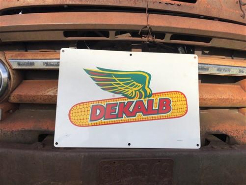 Dekalb Seed Corn Sign, Vintage Metal Advertising Sign, Farm Seed Corn Sign C