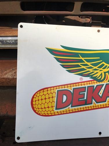 Dekalb Seed Corn Sign, Vintage Metal Advertising Sign, Farm Seed Corn Sign C