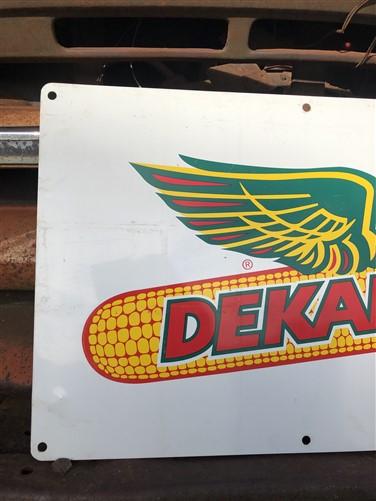 Dekalb Seed Corn Sign, Vintage Metal Advertising Sign, Farm Seed Corn Sign C