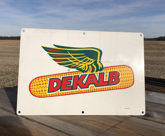 Dekalb Seed Corn Sign, Vintage Metal Advertising Sign, Farm Seed Corn Sign F