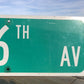 SW 6th Av Street Sign, 9x24 Vintage Green Road Sign, Metal Road Sign, G