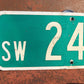 SW 24th ST Street Sign, 9x24 Vintage Green Road Sign, Metal Road Sign, E