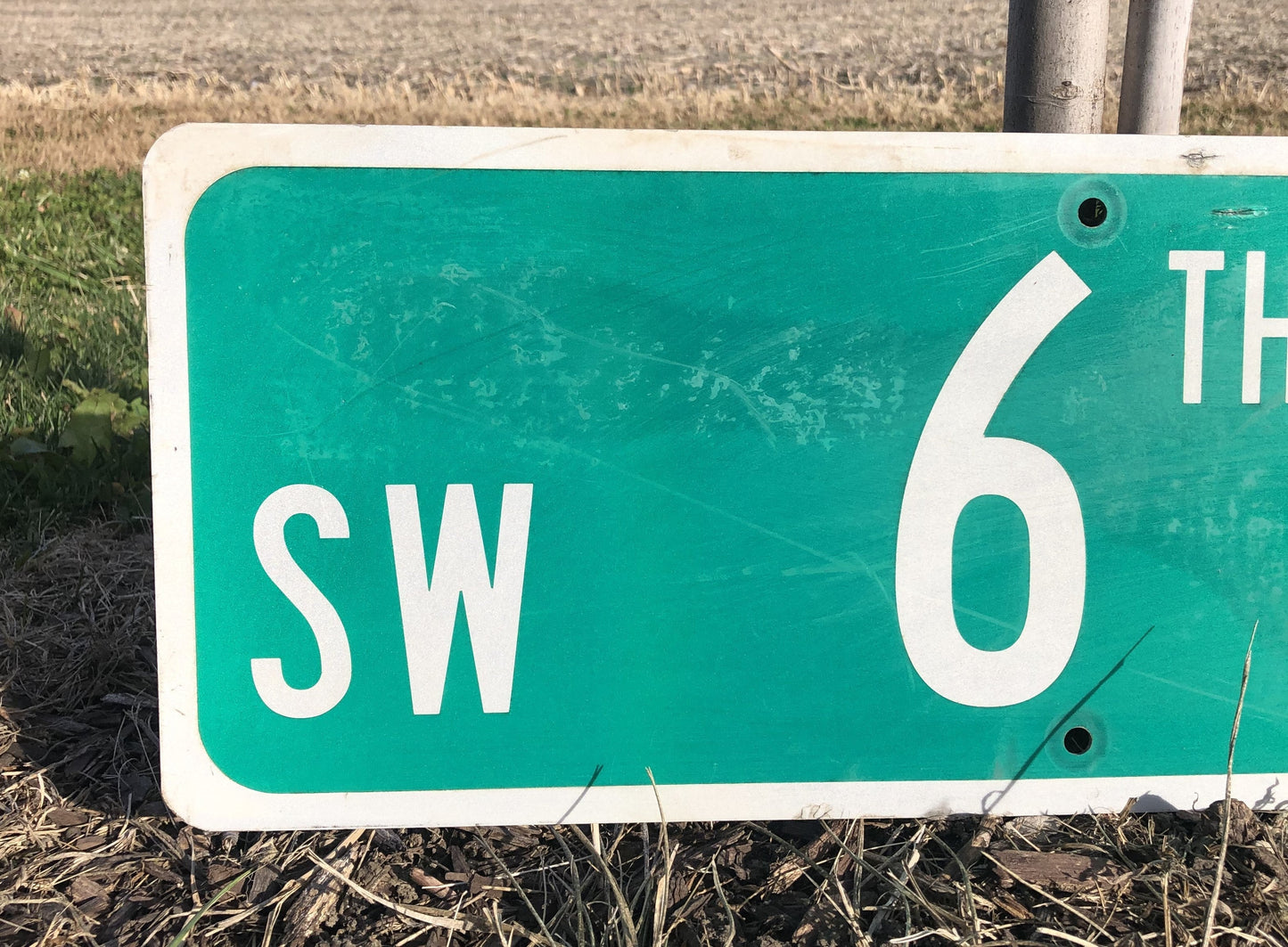 SW 6th Av Street Sign, 9x24 Vintage Green Road Sign, Metal Road Sign, J