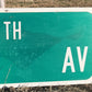 SW 6th Av Street Sign, 9x24 Vintage Green Road Sign, Metal Road Sign, J