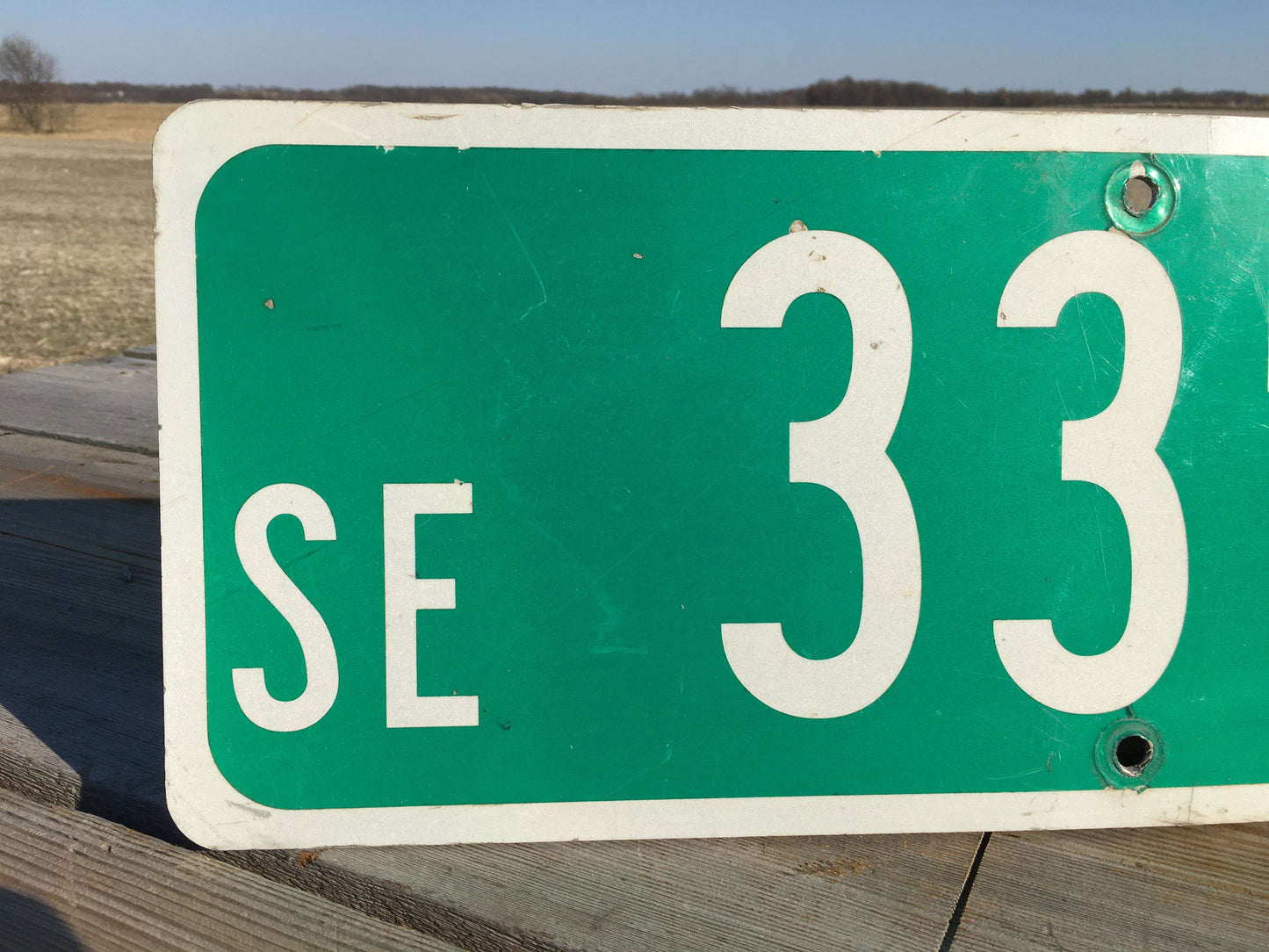 SE 33rd TER Street Sign, 9x24 Vintage Green Road Sign, Metal Road Sign, B