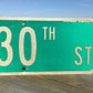 SW 30th ST Street Sign, 9x24 Vintage Green Road Sign, Metal Road Sign, B