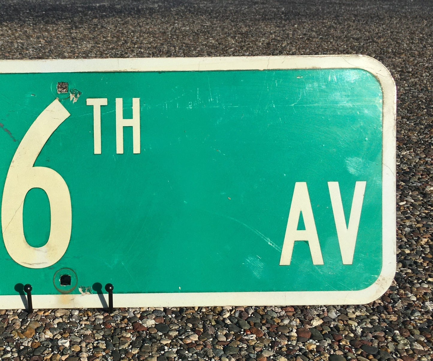 SW 6th Av Street Sign, 9x24 Vintage Green Road Sign, Metal Road Sign, C