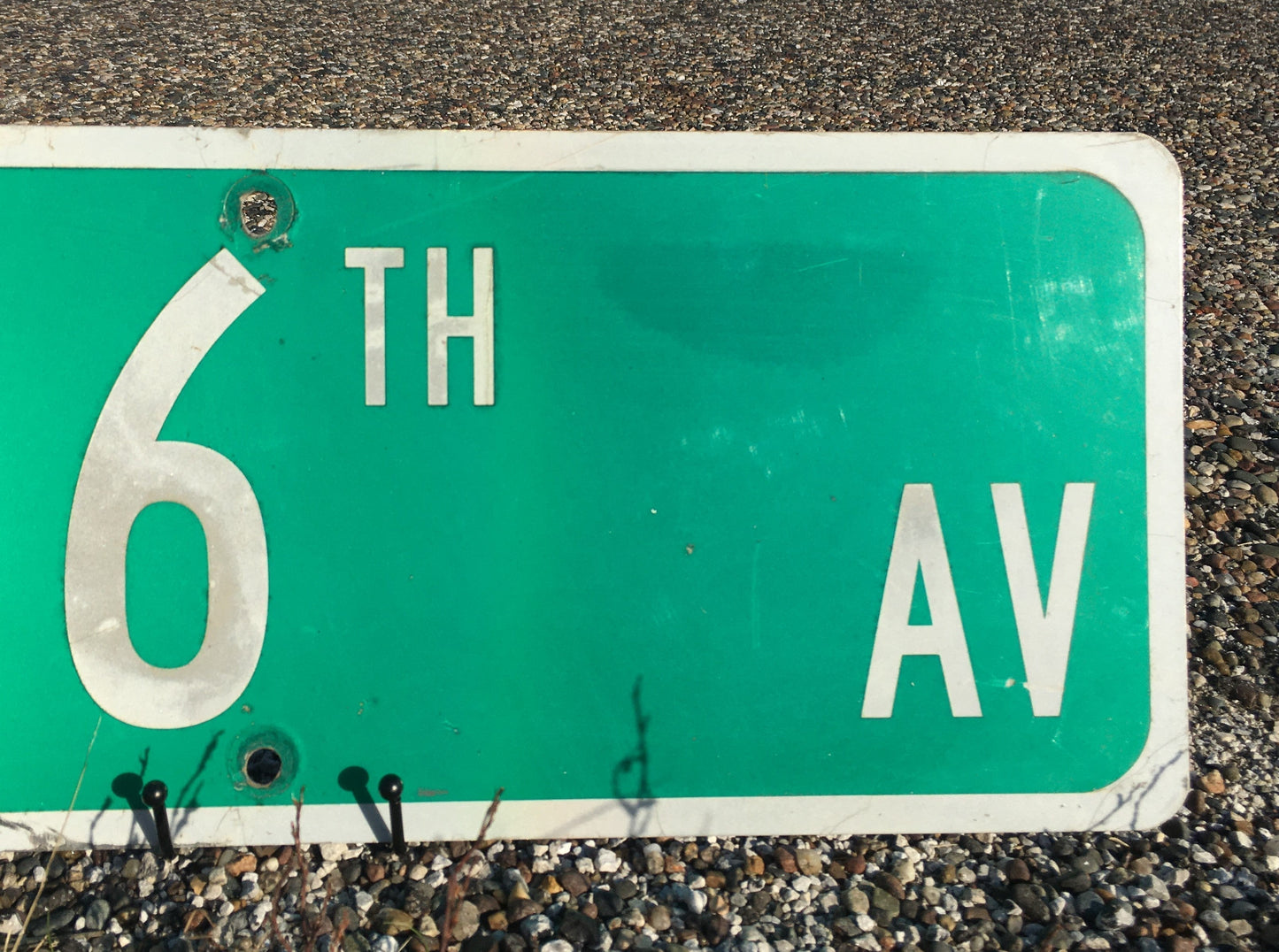 SW 6th AV Street Sign, 9x24 Vintage Green Road Sign, Metal Road Sign, D