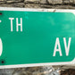 SW 6th Av Street Sign, 9x24 Vintage Green Road Sign, Metal Road Sign, E