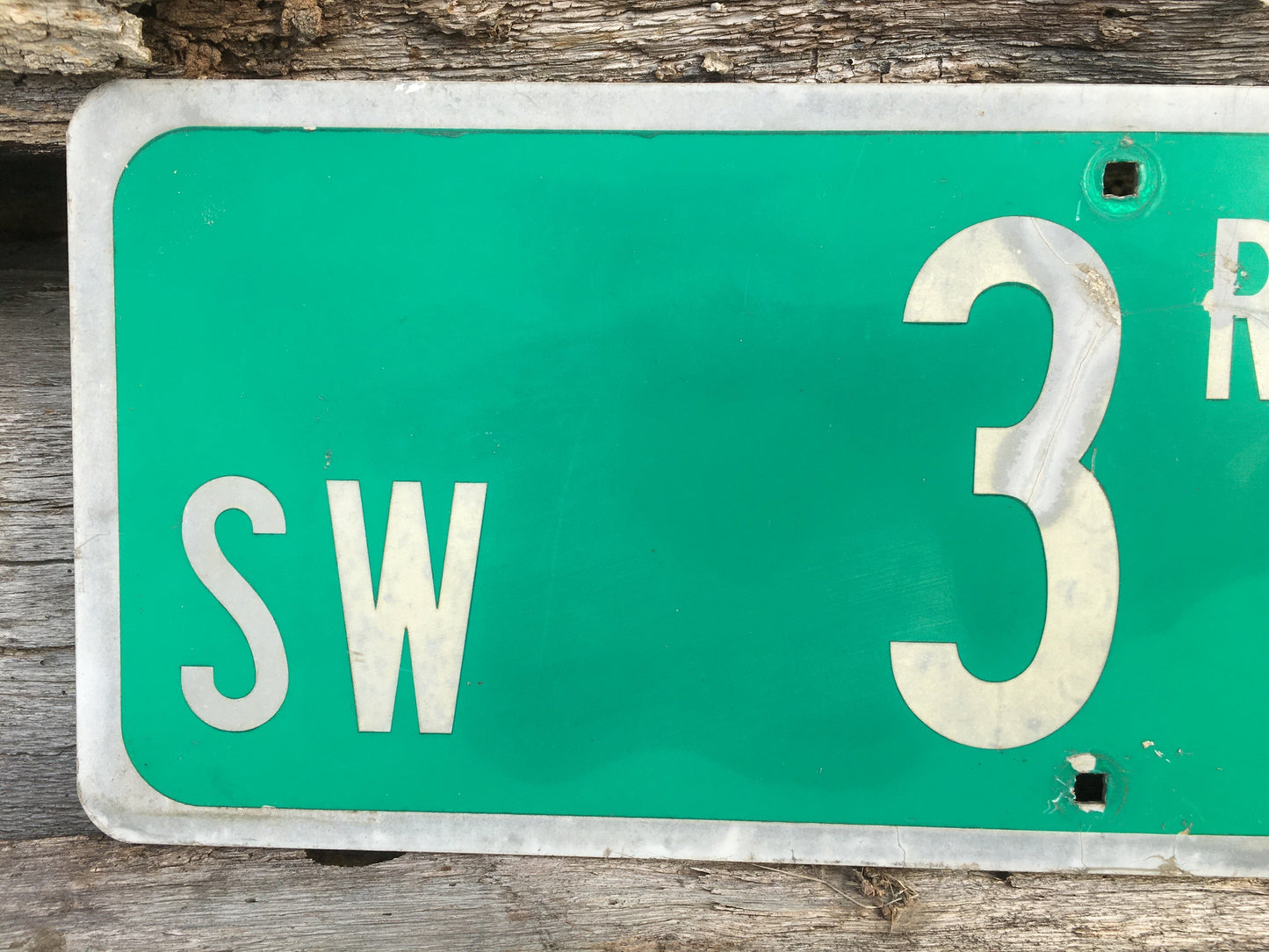 SW 3rd ST Street Sign, 9x24 Vintage Green Road Sign, Metal Road Sign, A