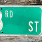 SW 3rd ST Street Sign, 9x24 Vintage Green Road Sign, Metal Road Sign, A