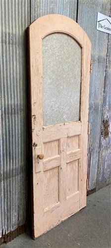 Vintage Arched Top Door, Architectural Salvage, Single Entrance Door (35.5x86.5)