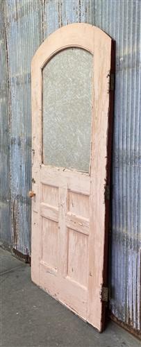 Vintage Arched Top Door, Architectural Salvage, Single Entrance Door (35.5x86.5)