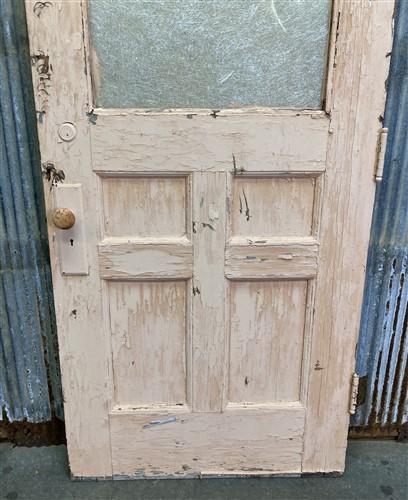 Vintage Arched Top Door, Architectural Salvage, Single Entrance Door (35.5x86.5)