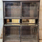 Antique Walnut Glass Display Cabinet, Store Showcase, Pharmacy Apothecary, B