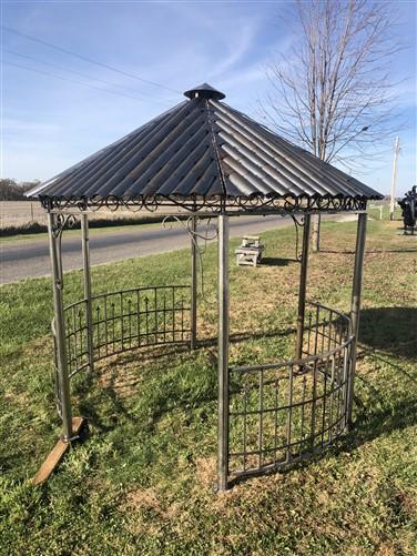 Metal Roof Gazebo, Backyard Gazebo, Metal Pergola, Outdoor Patio, Garden Arbor F