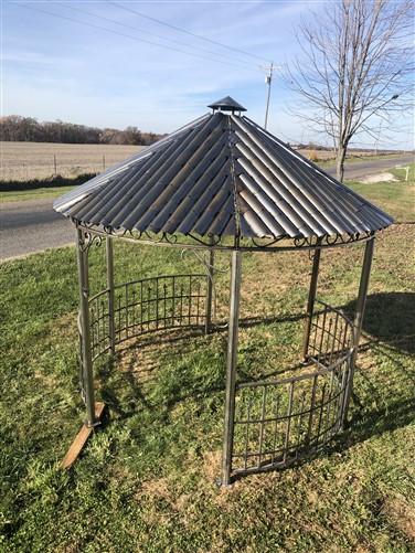 Metal Roof Gazebo, Backyard Gazebo, Metal Pergola, Outdoor Patio, Garden Arbor F