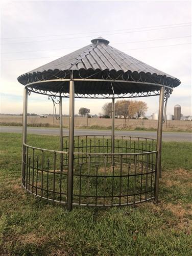 Metal Roof Gazebo, Backyard Gazebo, Metal Pergola, Outdoor Patio, Garden Arbor F