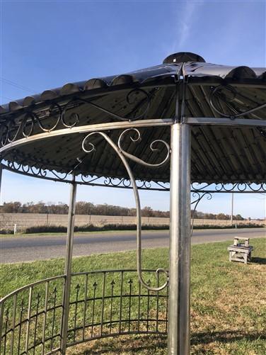 Metal Roof Gazebo, Backyard Gazebo, Metal Pergola, Outdoor Patio, Garden Arbor J