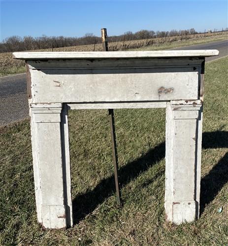 Antique Fireplace Mantel Surround (48x48.5) Architectural Salvage Rustic, A189